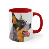 Blue Heeler - Australian Cattle Dog 'Percy' Accent Coffee Mug