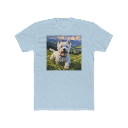 Westie #2 - West Highland Terrier - Men's Fitted  Cotton Crew Tee