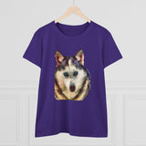 Siberian Husky "Sacha" Women's Midweight Cotton Tee