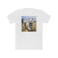 Cairn Terriers  - Men's Fitted Cotton Crew Tee