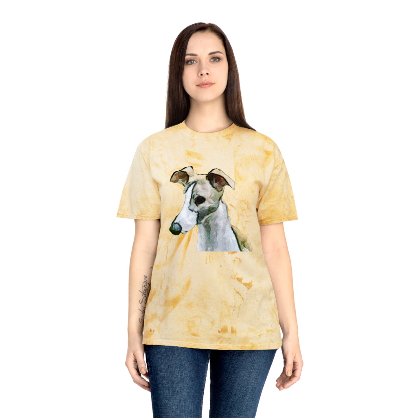 Whippet 'Simba' Unisex Ringspun Cotton Color Blast T-Shirt by DoggyLips™