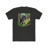 Karelian Bear Dog Men's Fitted Cotton Crew Tee