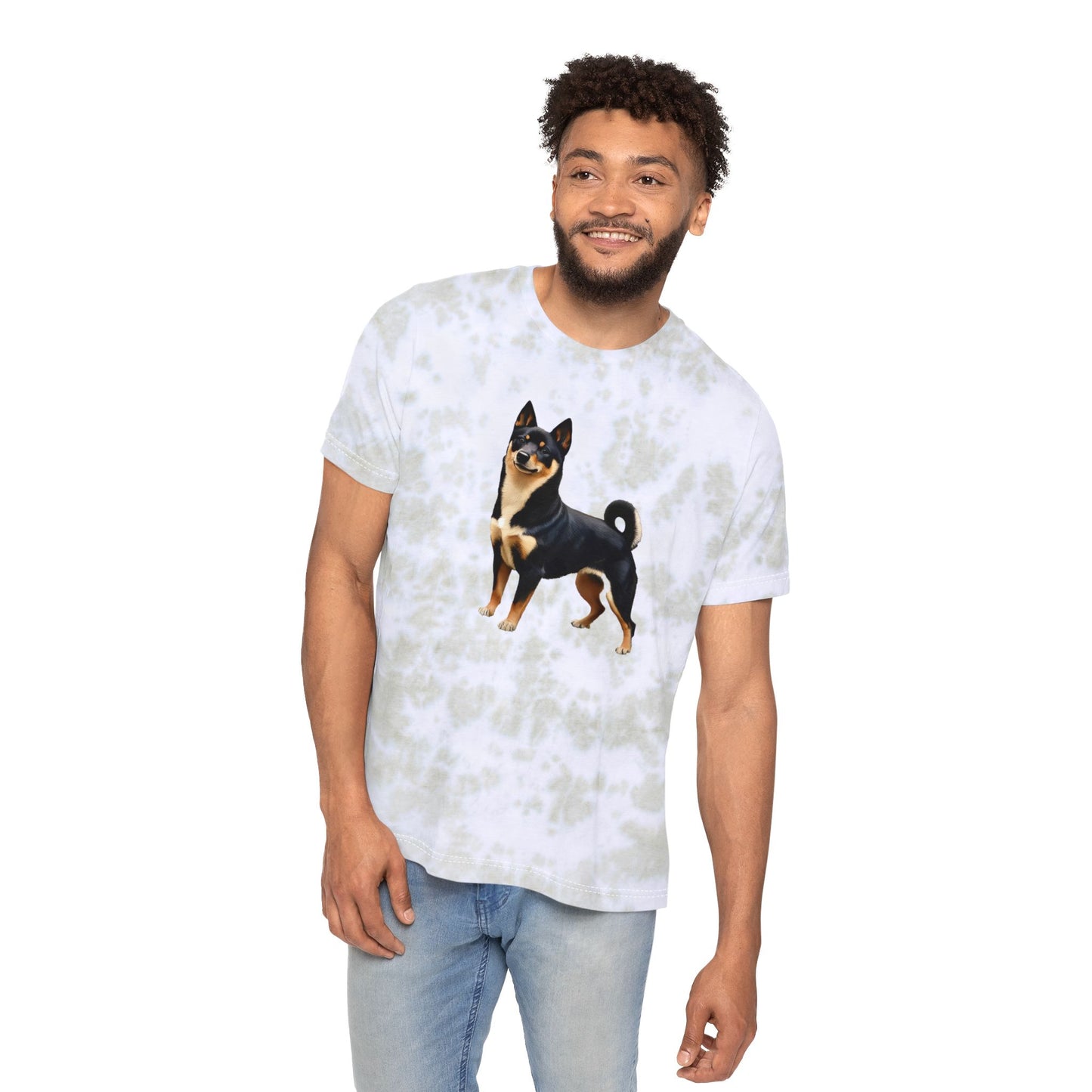 Black & Tan Shiba Inu Unisex Fashion Tie-Dyed T-Shirt