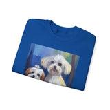 Maltese Dogs Unisex 50/50 Crewneck Sweatshirt