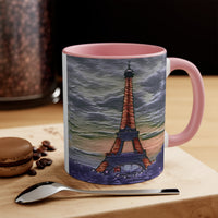 Eiffel Tower Sunset - Accent Coffee Mug, 11oz