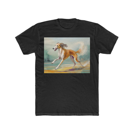 Saluki --  Men's Fitted Cotton Crew Tee