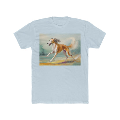 Saluki --  Men's Fitted Cotton Crew Tee