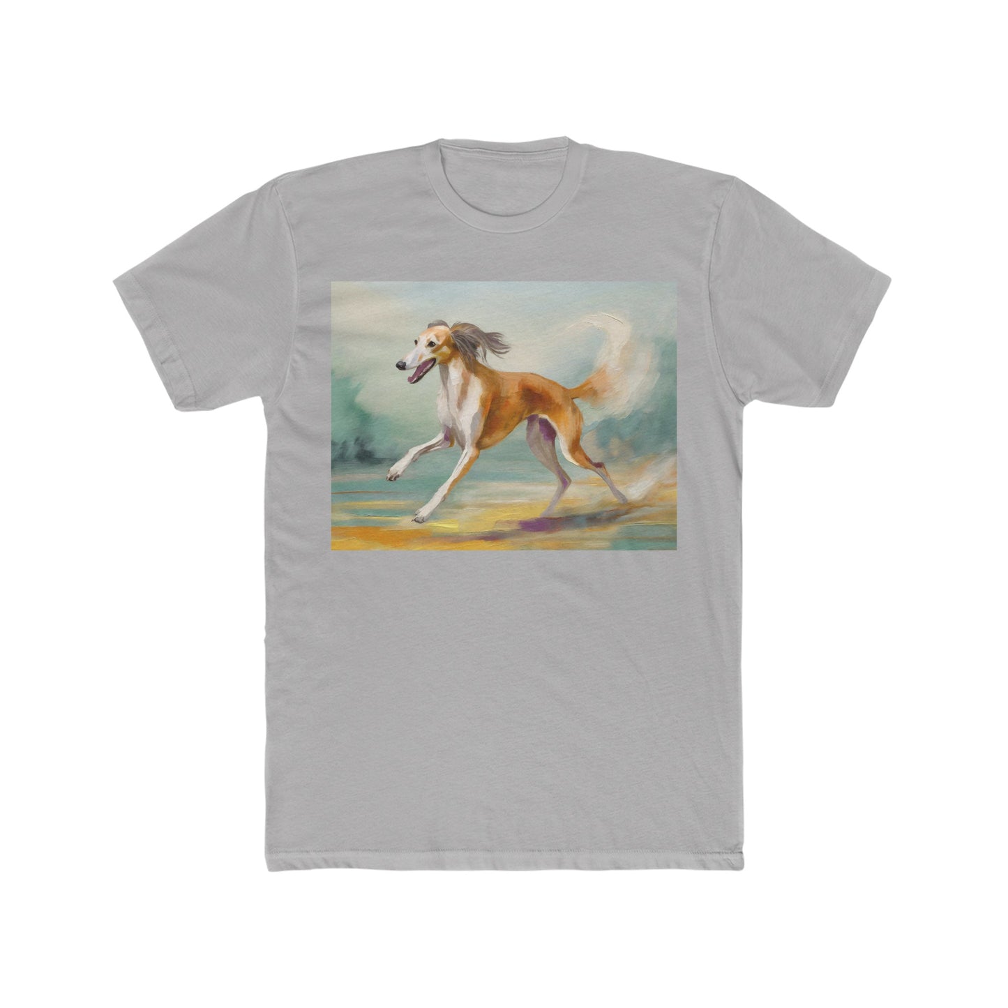Saluki --  Men's Fitted Cotton Crew Tee