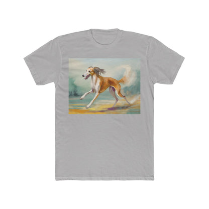 Saluki --  Men's Fitted Cotton Crew Tee