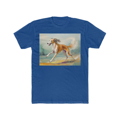 Saluki --  Men's Fitted Cotton Crew Tee