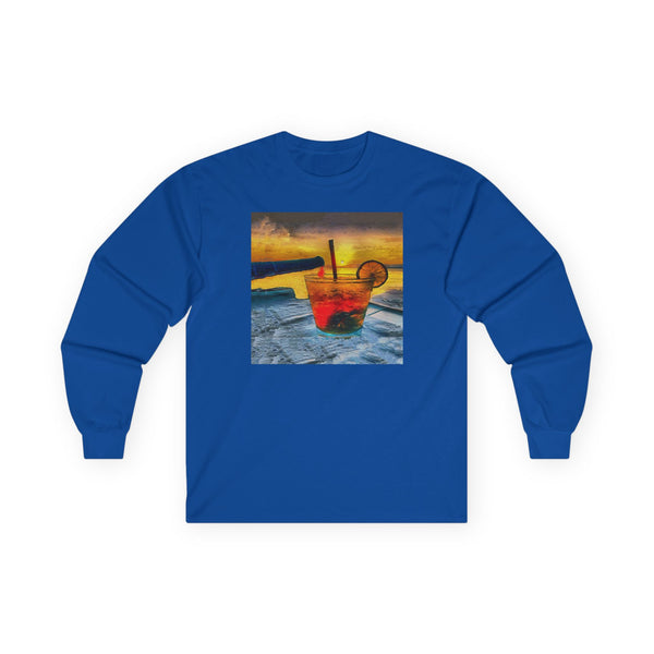 Cocktails at Sea Ranch Unisex Cotton Long Sleeve Tee