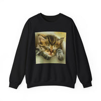 Sleepy Brucie the Cat - Unisex 50/50 Crewneck Sweatshirt