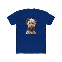 Yorkshire Terrier (Yorkie) 'Lupis' - Men's Fitted Cotton Crew Tee