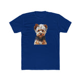 Yorkshire Terrier (Yorkie) 'Lupis' - Men's Fitted Cotton Crew Tee