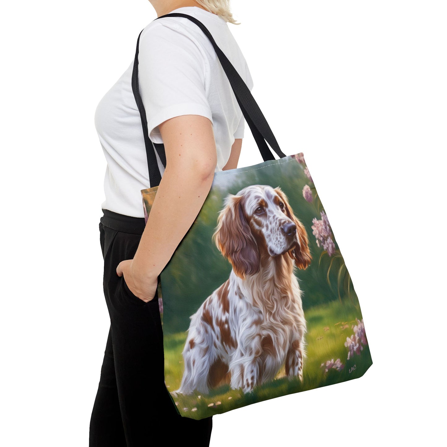 English Setter Polyester Tote Bag (AOP)