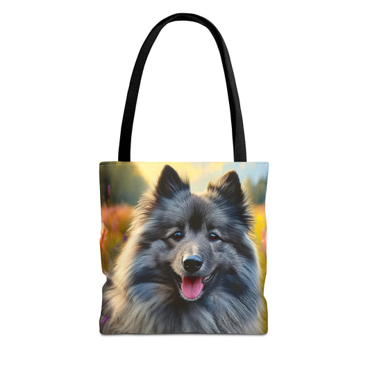Keeshond Polyester Tote Bag (AOP)
