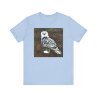 Snowy White Owl - Unisex Jersey Short Sleeve Tee