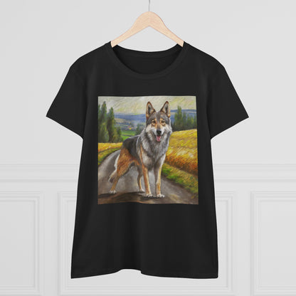 Czechoslovakian Vlcak 'Wolfdog' Women's Midweight Cotton Tee