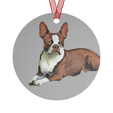 Boston Terrier 'Seely' Metal Ornaments