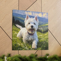 Enchanting Westie Terrier Canvas Gallery Wrap