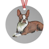 Boston Terrier 'Seely' Metal Ornaments