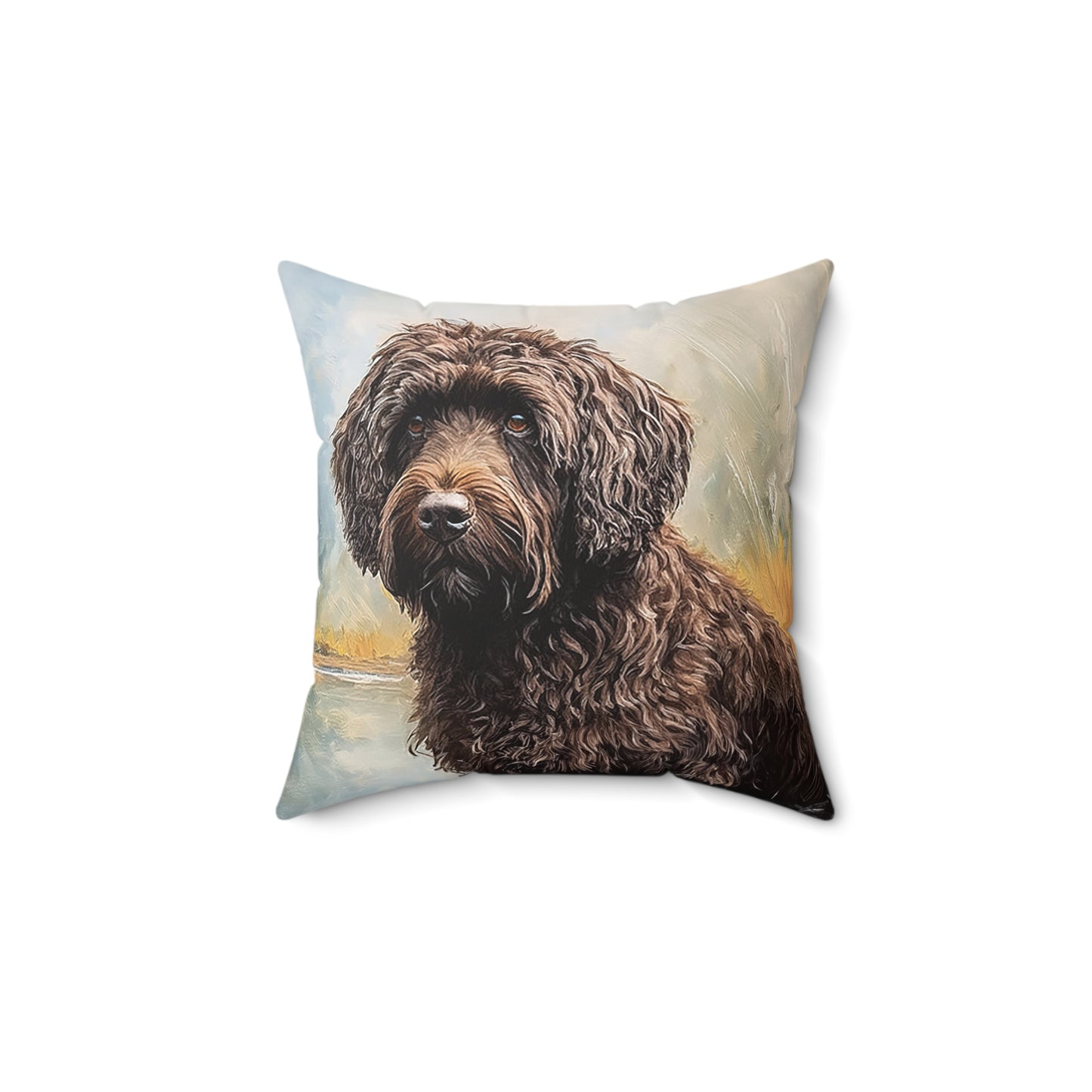 Barbet Spun Polyester Throw Pillow: Embrace Artistry and Comfort