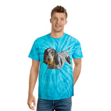 Blue Tick Coonhound Unisex Cotton Tie-Dye Tee, Cyclone