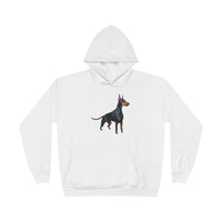 Doberman Pinscher #1 - Unisex Fleece Lined Pullover Hoodie Sweatshirt