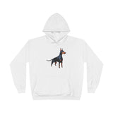 Doberman Pinscher Unisex Fleece Lined Pullover Hoodie Sweatshirt