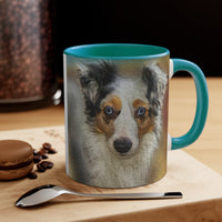 Australian Shepherd 'Zack' - Accent - Ceramic Coffee Mug, 11oz