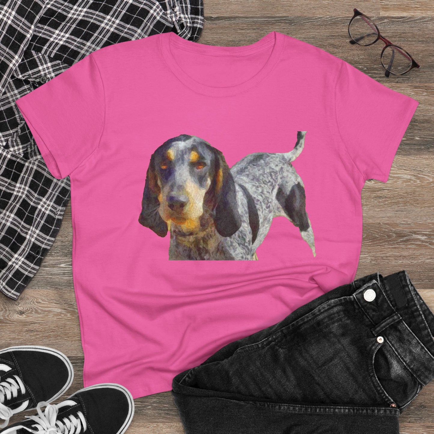 Bluetick Coonhound Women's Midweight Cotton Tee