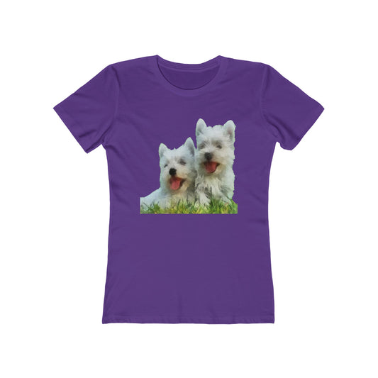 West Highland Terrier Women's Slim Fit Ringspun Cotton T-Shirt