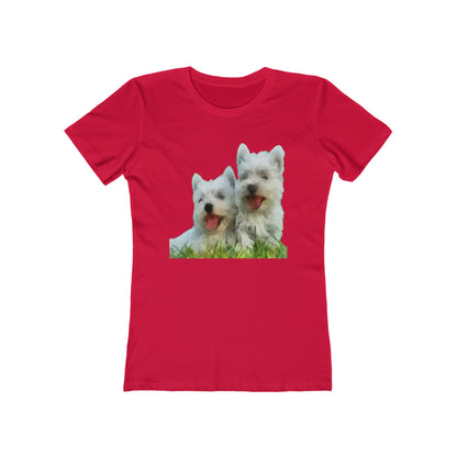 West Highland Terrier Women's Slim Fit Ringspun Cotton T-Shirt