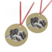 Havanese 'Fideo' Metal Ornaments