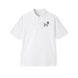 Japanese Terrier - Men's Piqué Polo with Dog Print