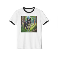 Majestic Karelian Bear Dog Unisex Cotton Ringer T-Shirt