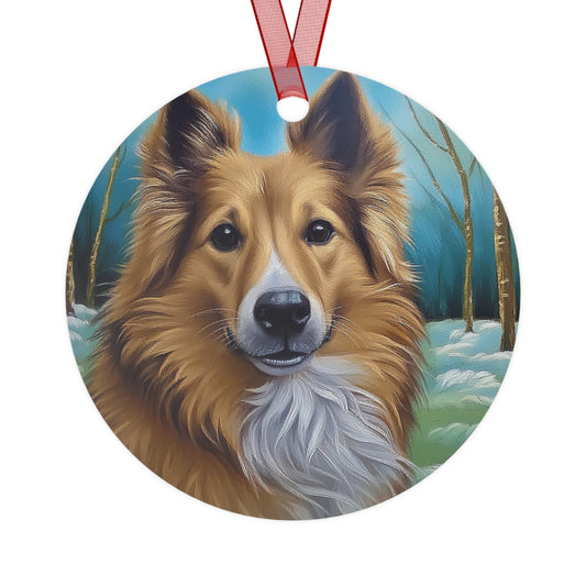 Charming Icelandic Sheepdog Metal Ornaments