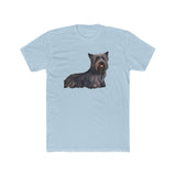 Skye Terrier  -  Men's Fitted  Cotton Crew Tee