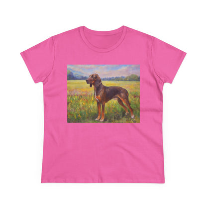 Plott Hound Women's Midweight Cotton Tee