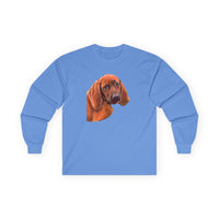 Redbone Coonhound - Unisex Cotton Long Sleeve Tee