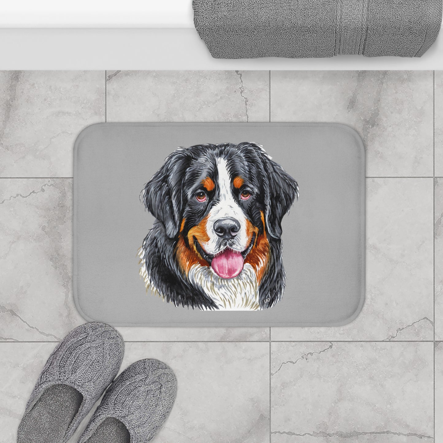 Bernese Mountain Dog #2 Bathroom Rug Mat
