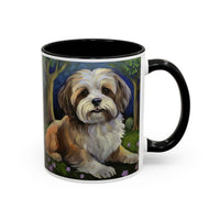 Lhasa Apso Accent Ceramic Coffee Mug - 2 Sizes