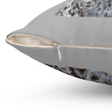 German Wirehaired Pointer Spun Polyester Throw Pillow