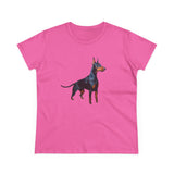 Doberman Pinscher Women's Midweight Cotton Tee
