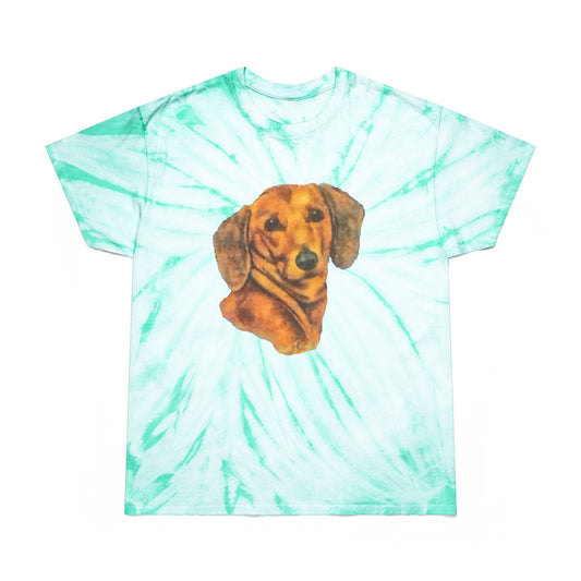 Dachshund 'Doxie 1' Unisex Cotton Tie-Dye Tee, Cyclone