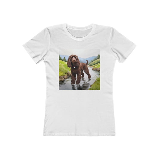 Irish Water Spaniel Women's Slim Fitted Ringspun Cotton Tee