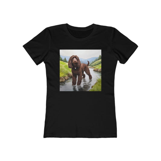 Irish Water Spaniel Women's Slim Fitted Ringspun Cotton Tee