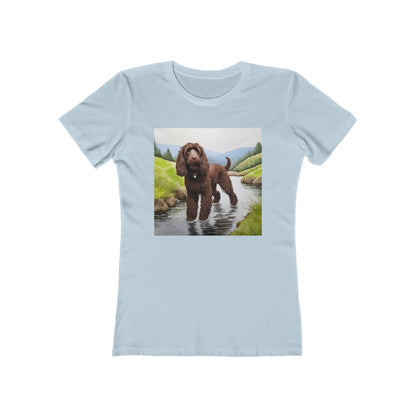 Irish Water Spaniel Women's Slim Fitted Ringspun Cotton Tee