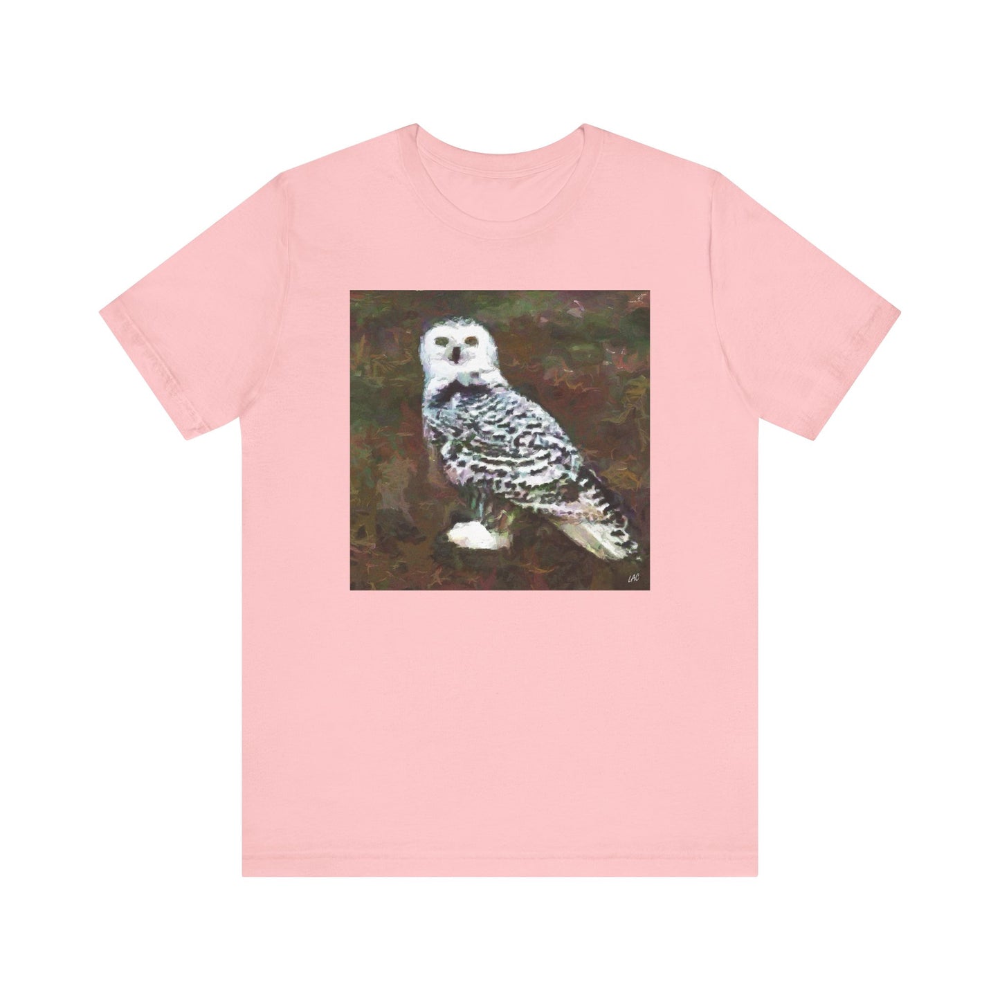 Snowy White Owl - Unisex Jersey Short Sleeve Tee