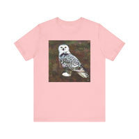 Snowy White Owl - Unisex Jersey Short Sleeve Tee